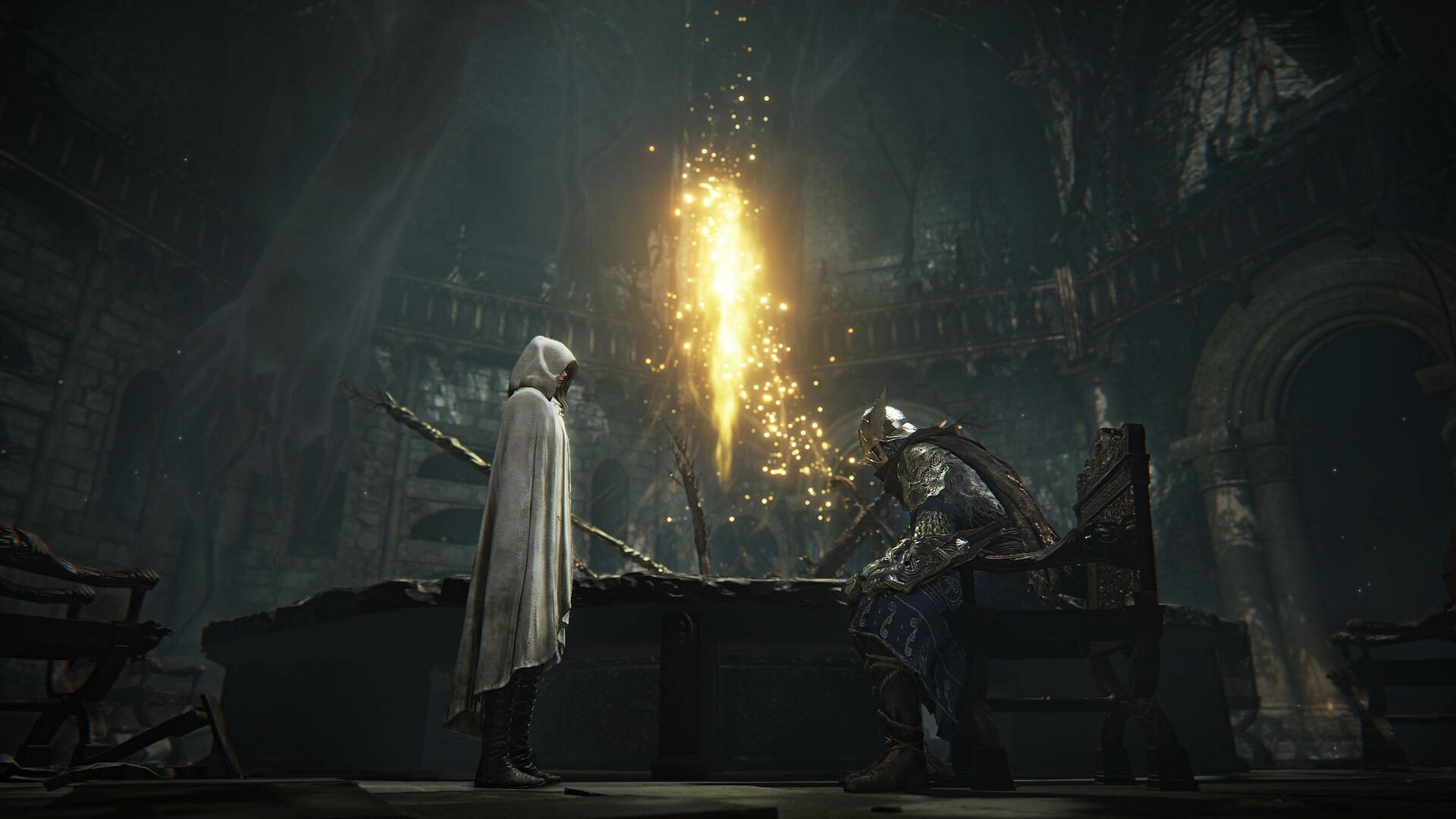 Prepping up for the fight (Image via FromSoftware || Bandai Namco Entertainment)